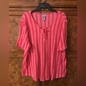 Chico’s Pink Short Sleeve Blouse Size 3